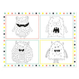 Folat bv set de table à colorier Monster Bash, 6 pcs.