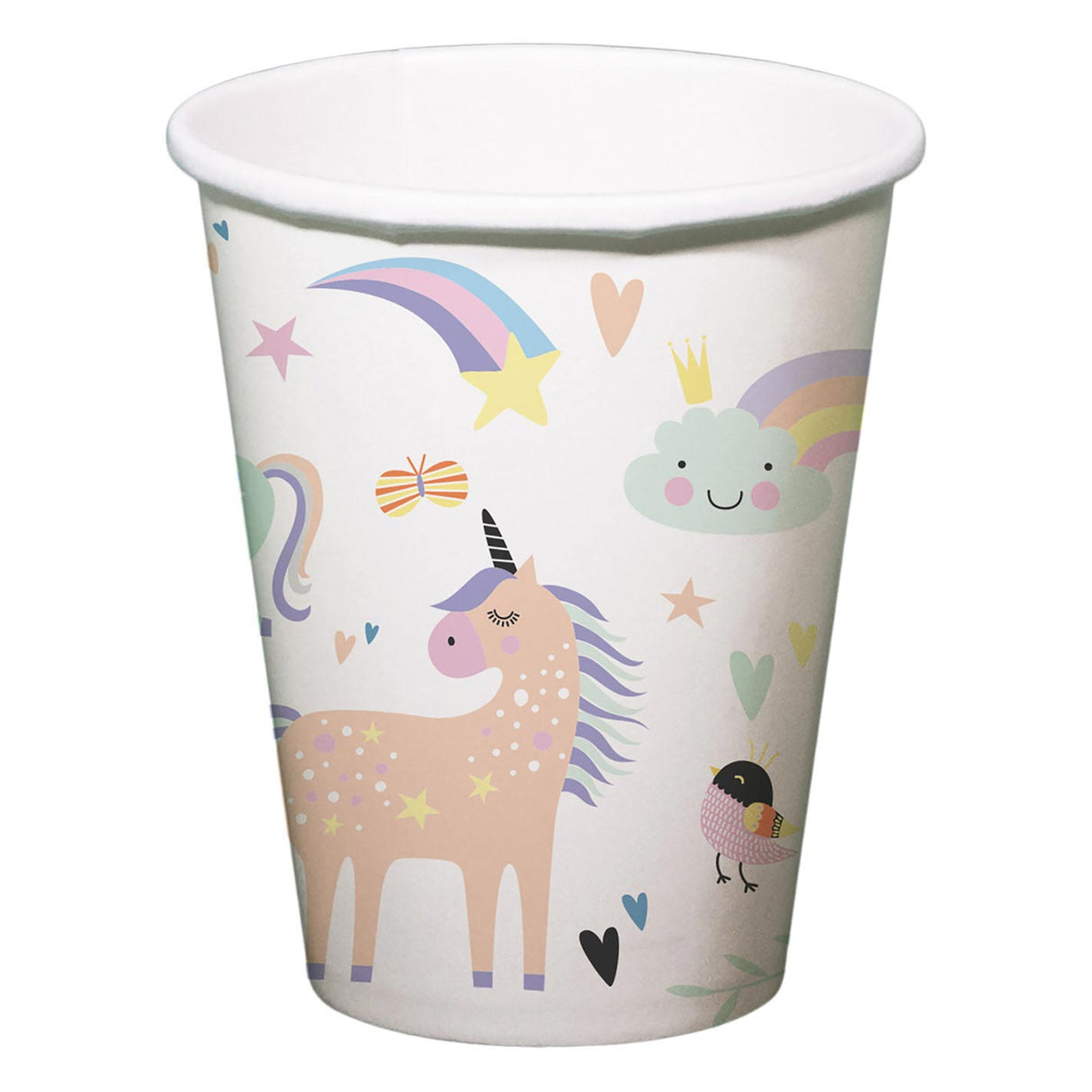 Folat bv gobelets en papier licornes arc-en-ciel 250 ml, 6 pcs.