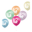 Folat bv ballons en latex licornes arc-en-ciel, 6 pcs.