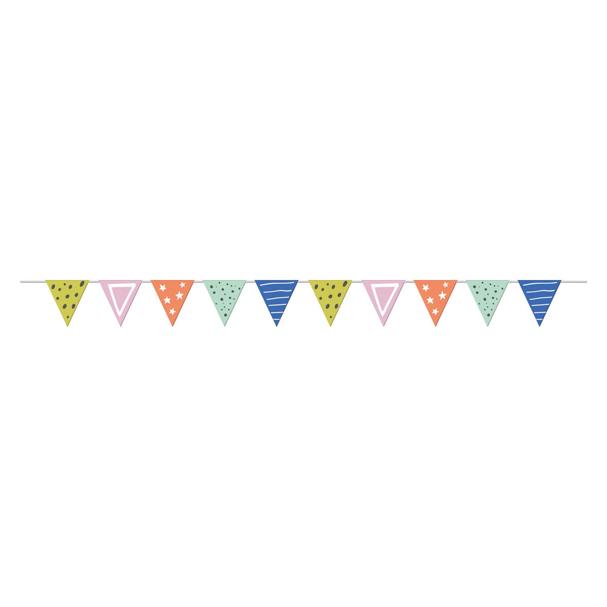 Folat bv ligne de drapeau en papier eco party 6 mètres