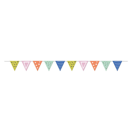 Folat bv ligne de drapeau en papier eco party 6 mètres