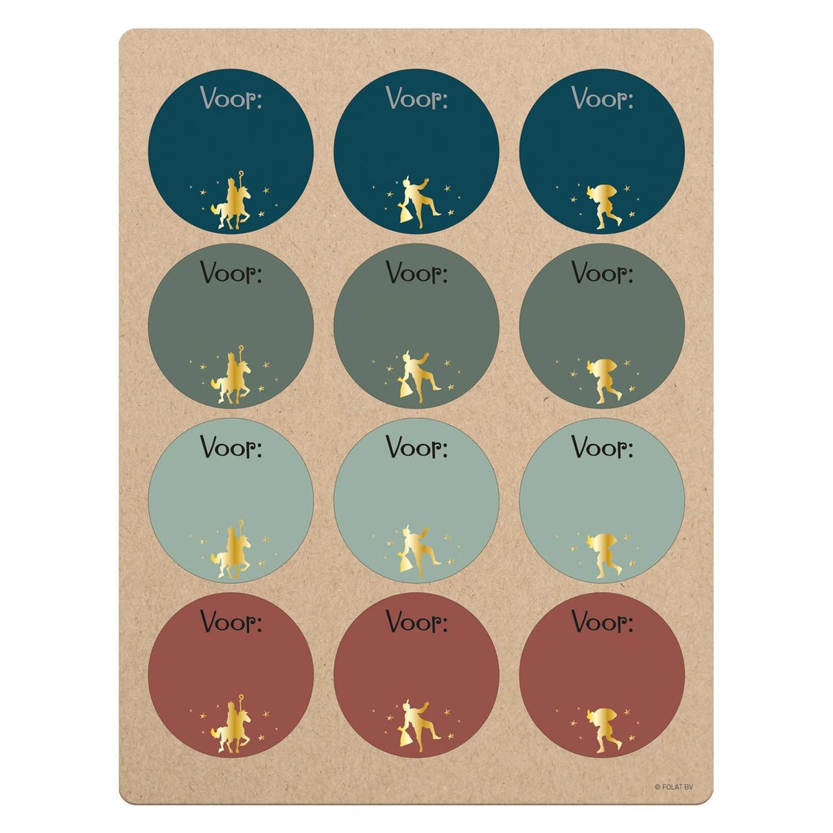 Folat bv autocollants nominatifs Saint et Pete, 12 pcs.