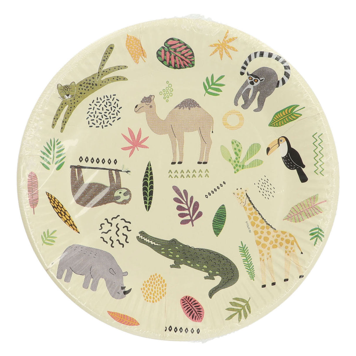Folat bv zoo assiettes de fête, 8 pcs.