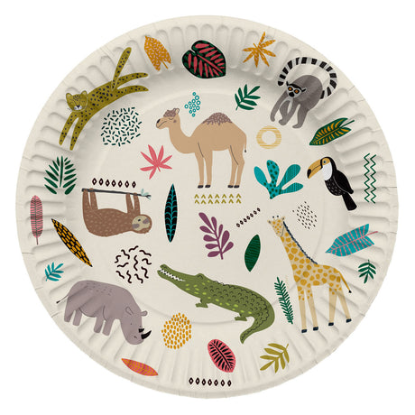 Folat bv zoo assiettes de fête, 8 pcs.