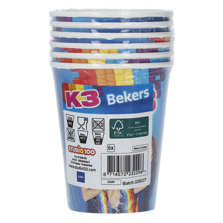 Folat bv k3 tasses, 6 pcs.