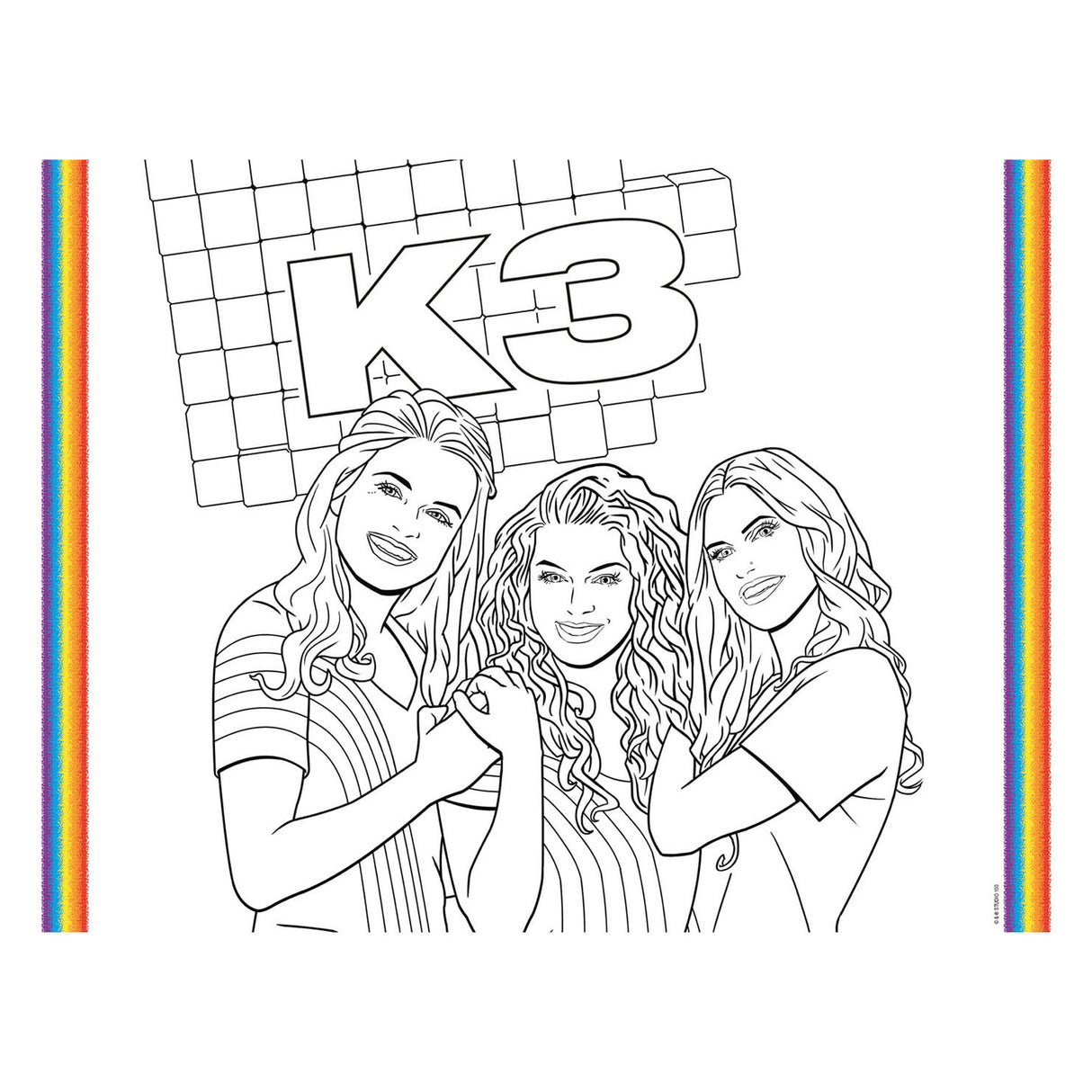Folat bv k3 sets de table pages à colorier, 6 pcs.