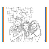 Folat bv k3 sets de table pages à colorier, 6 pcs.