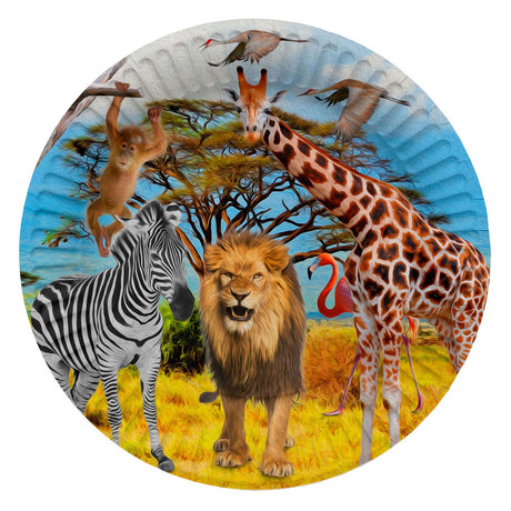 Folat bv assiettes safari, 8 pcs.