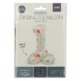 Folat bv ballon en aluminium debout fête joyeuse numéro 1 -72 cm
