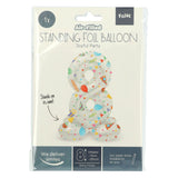 Folat bv ballon en aluminium debout joyeux numéro de fête 8 -72 cm