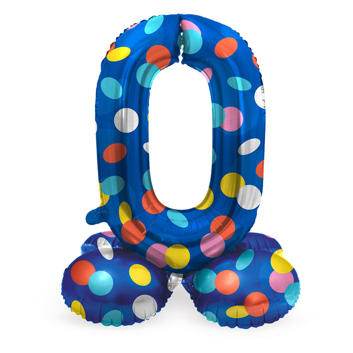 Folat bv ballon aluminium debout points colorés numéro 0 - 72cm