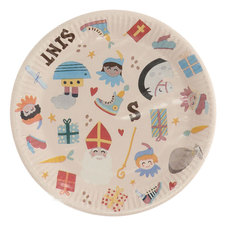 Folat bv assiettes de Saint Nicolas et Piets, 8 pcs.