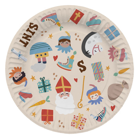 Folat bv assiettes de Saint Nicolas et Piets, 8 pcs.