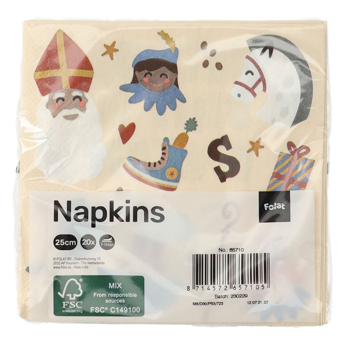 Folat bv serviettes bienvenue Saint Pete, 20 pcs.