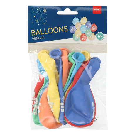 Folat bv ballons en latex accueillent le Père Noël et Piets, 12 pcs.