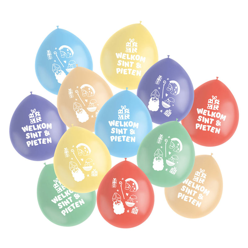 Folat bv ballons en latex accueillent le Père Noël et Piets, 12 pcs.