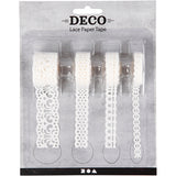 Creativ company Bordures en dentelle en papier, l: 8-23 mm, blanc, 4x2 m 1 boîte