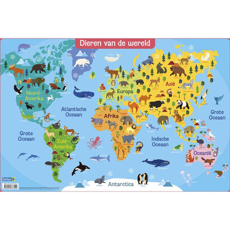 Tapis éducatif Deltas - animaux du monde 47,5x32cm