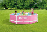 Crame de métal rose Intex Piscine 244 x 76 cm