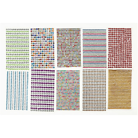 Société créative https: www.ccobby.nl stick-on-strassteen-d-4-6-mm-sheet-16x9-5-cm-diverse-colours-10-sheet-1-box