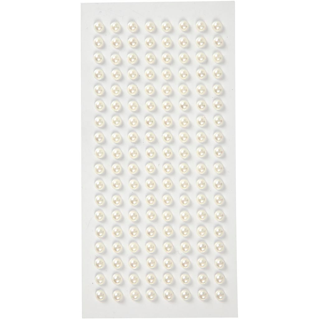 Creativ company demi-perles, d 5 mm, blanches, 144 pièces 1 boîte