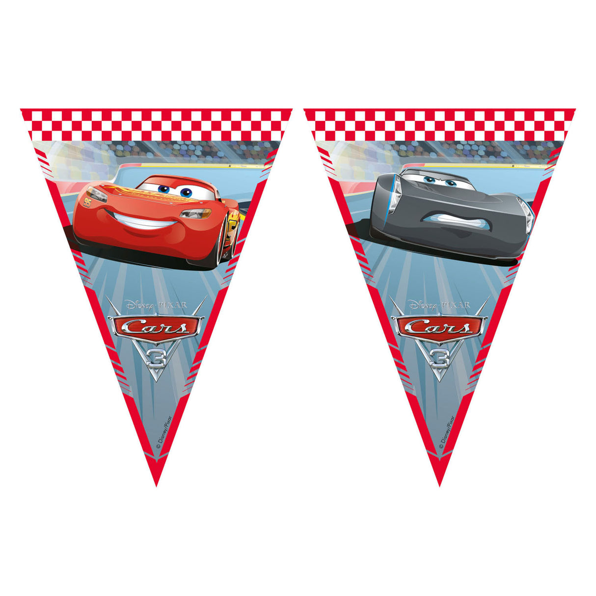 Ligne de drapeau en papier Globos fsc voitures disney 3, 3mtr.
