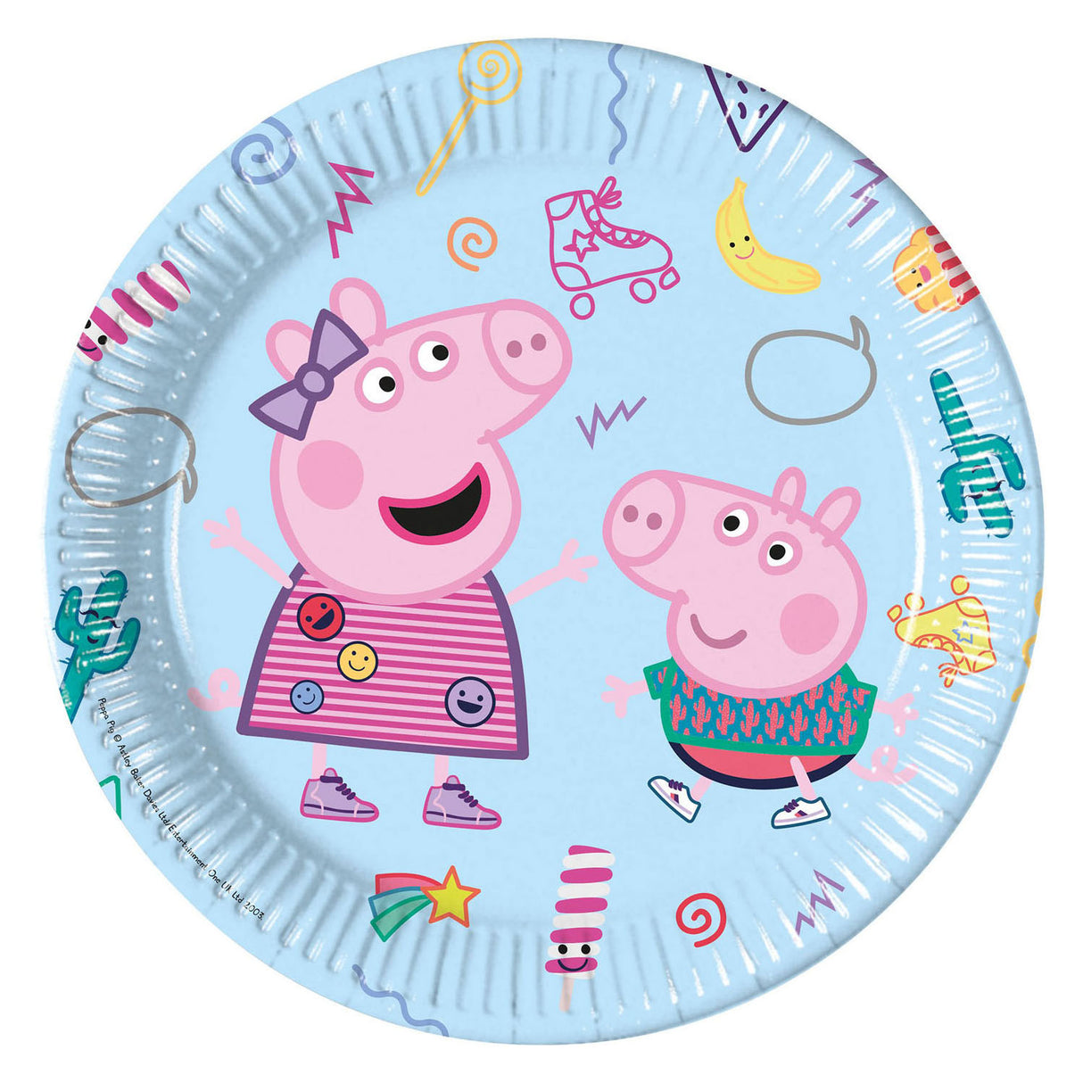 Globos papieren bordjes fsc peppa pig, 8st.