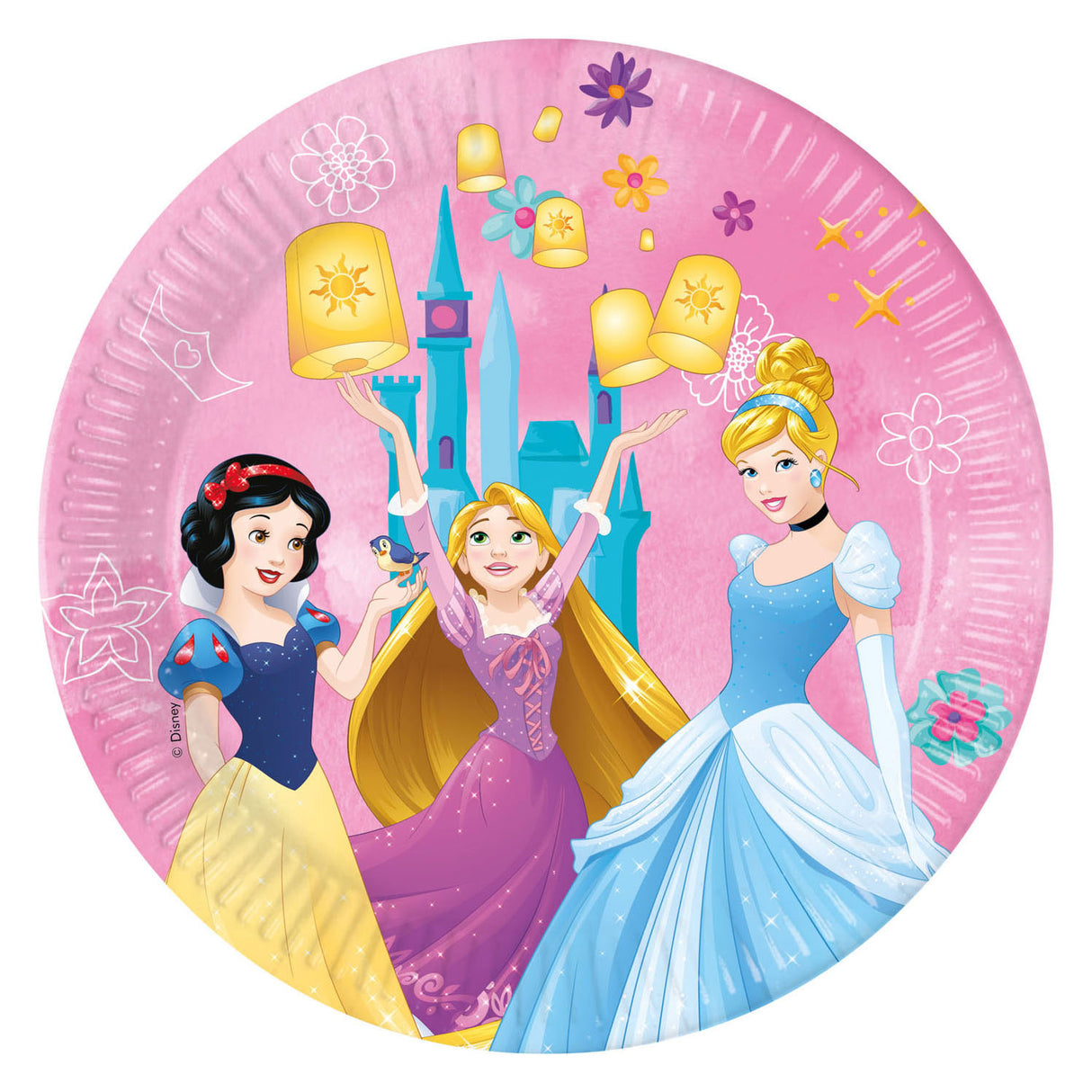 Papírové desky Globos Plates FSC Princess Live Your Story, 8st.