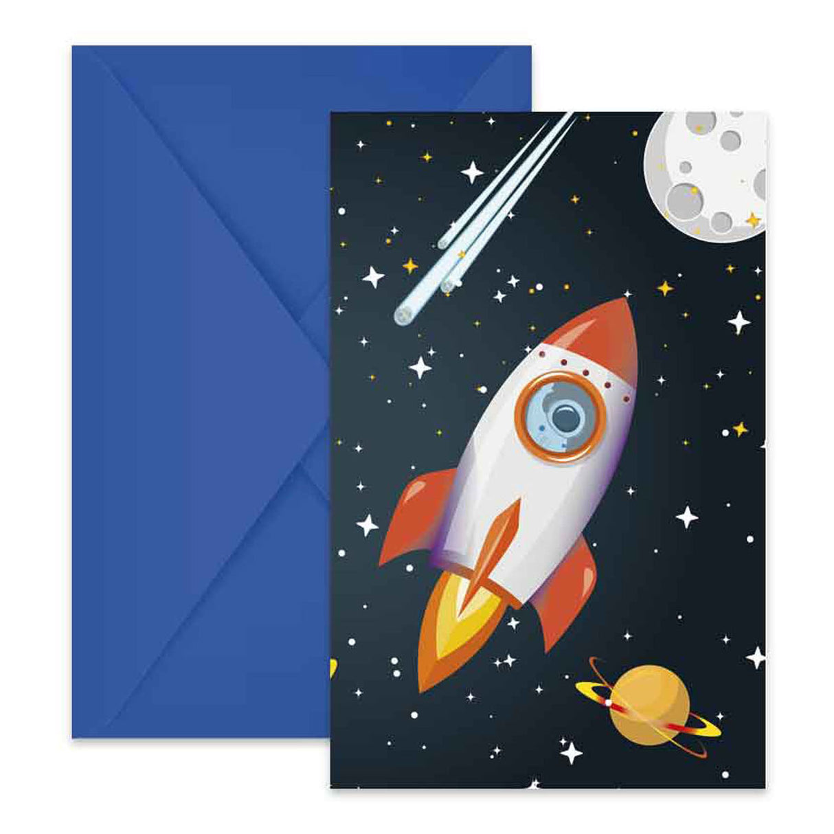 Invitations et enveloppes FSC Rocket Space, 6e.