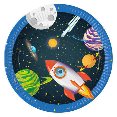 Assiettes en papier Globos fsc rocket space, 8 pcs.