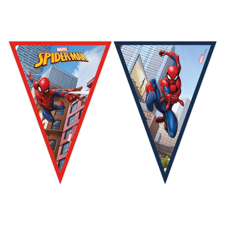 Ligne de drapeau en papier Globos fsc spider-man, 3mtr.