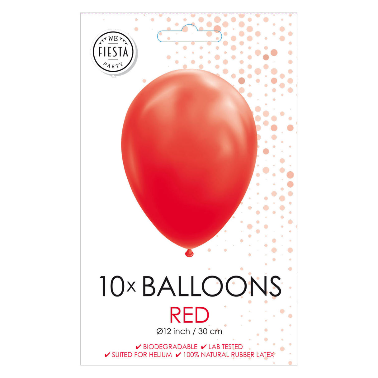 Globos balloons red 30 cm, 10st.