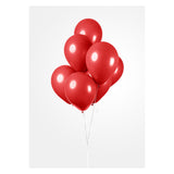 Globos balloons red 30 cm, 10st.