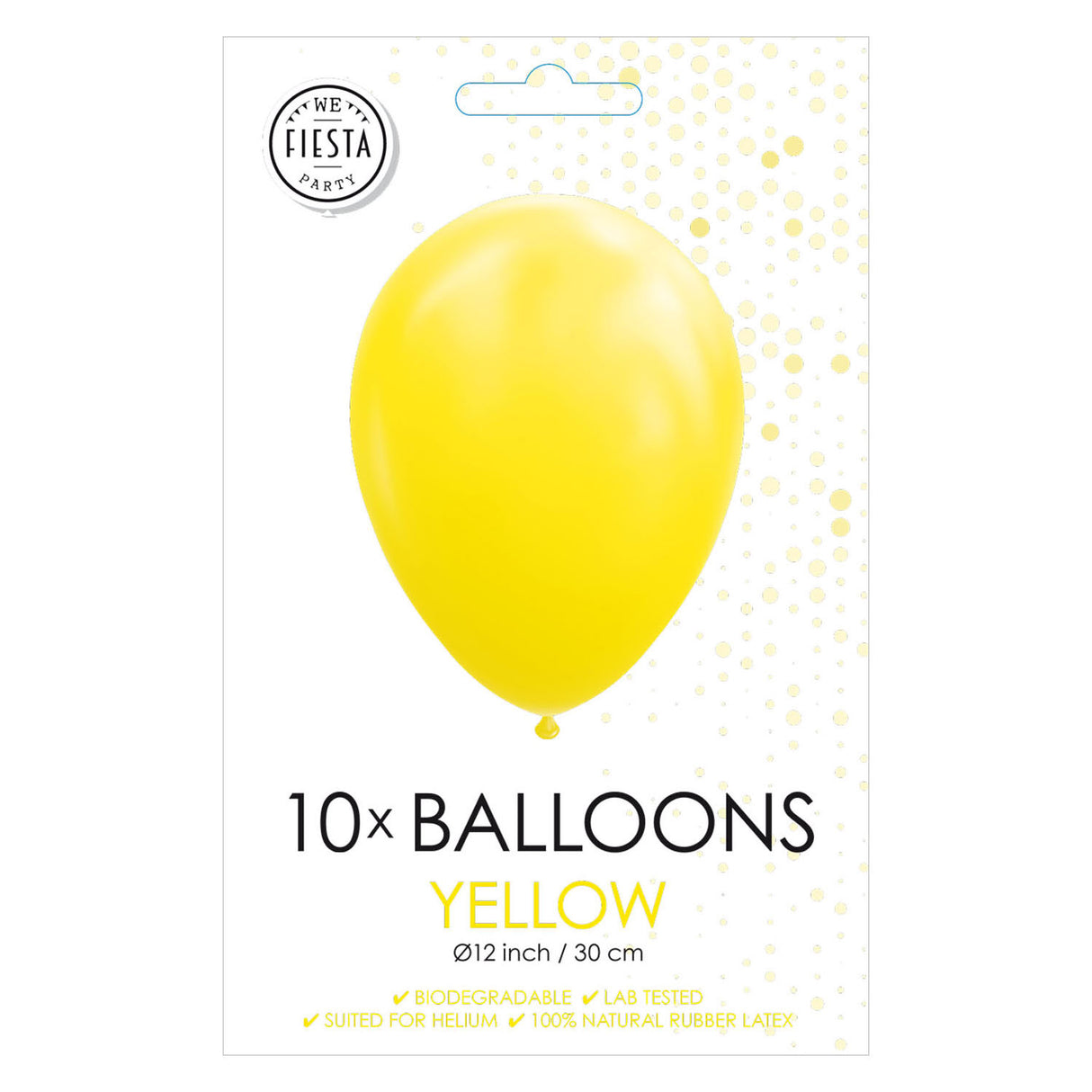 Globos balloons yellow 30 cm, 10th.