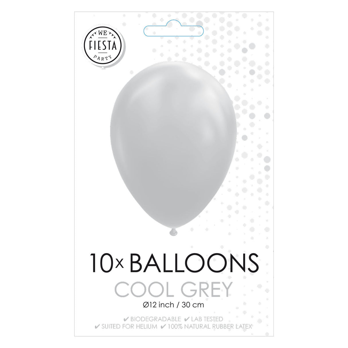 Balóny Globos Cool Grey, 30 cm, 10st.