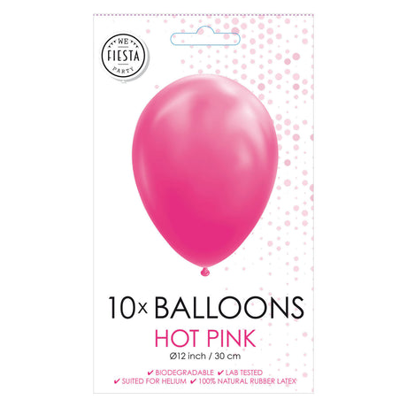 Globos Balloons Hard Pink 30 cm, 10 ..