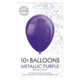 Globos Balloons Metallic Purple 30 cm, 10st.