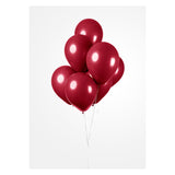 Globos Balloons Metallic Bordeaux 30cm, 10 ..