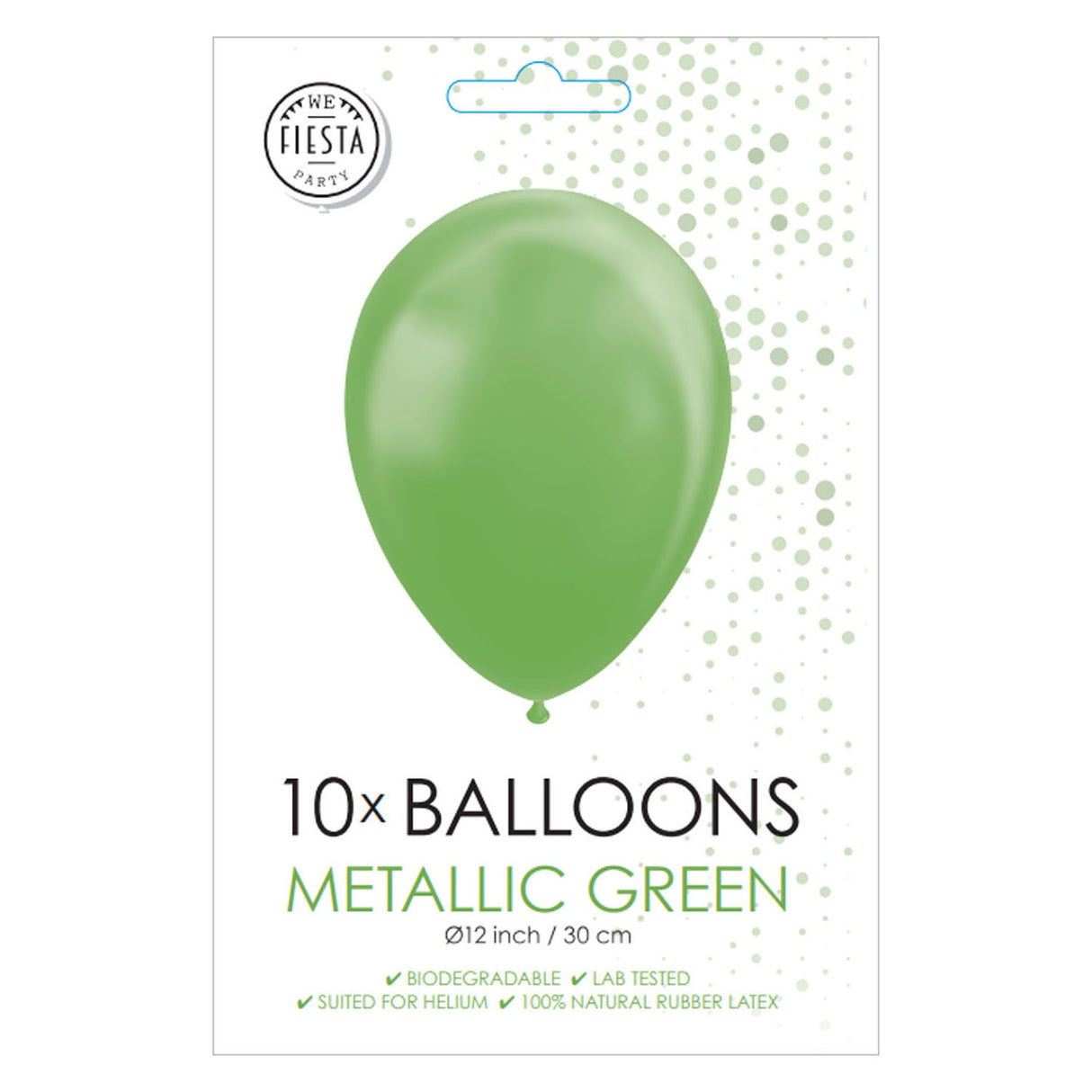 Globos Balloons Metallic Green 30cm, 10st.