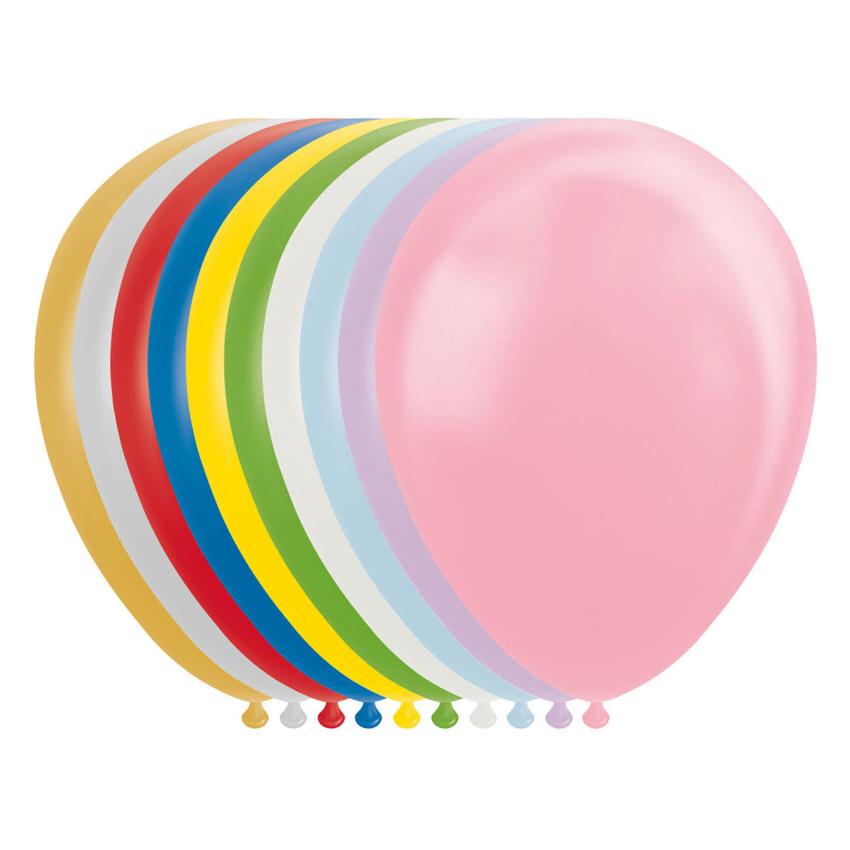 Ballons Globos perles métalliques mélange de couleurs 30cm, 10pcs.