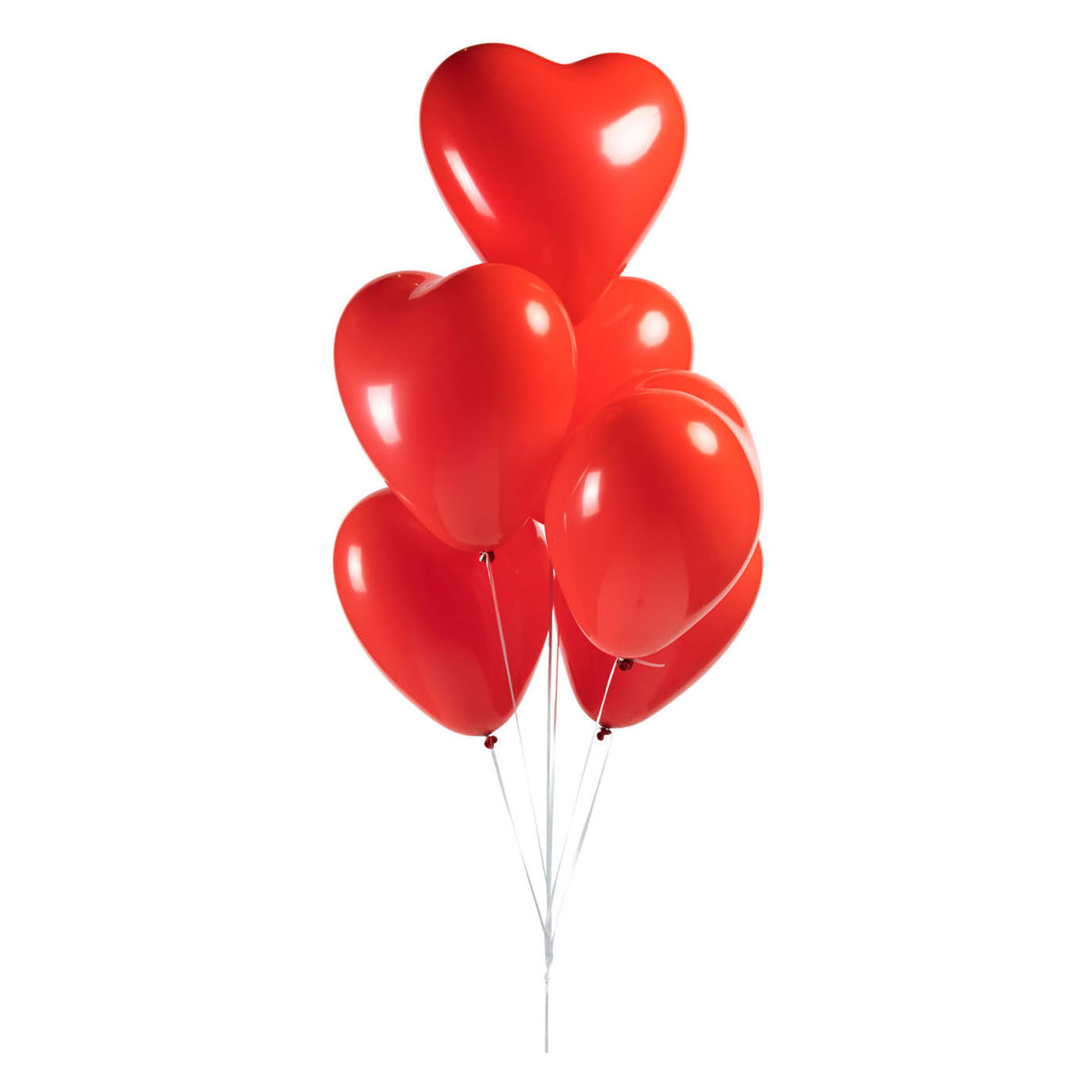 Ballons Ballons de coeur rouge 30cm, 6e.