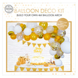 Balloons bow set gold