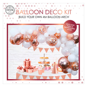 Ensemble arche de ballons Globos or rose