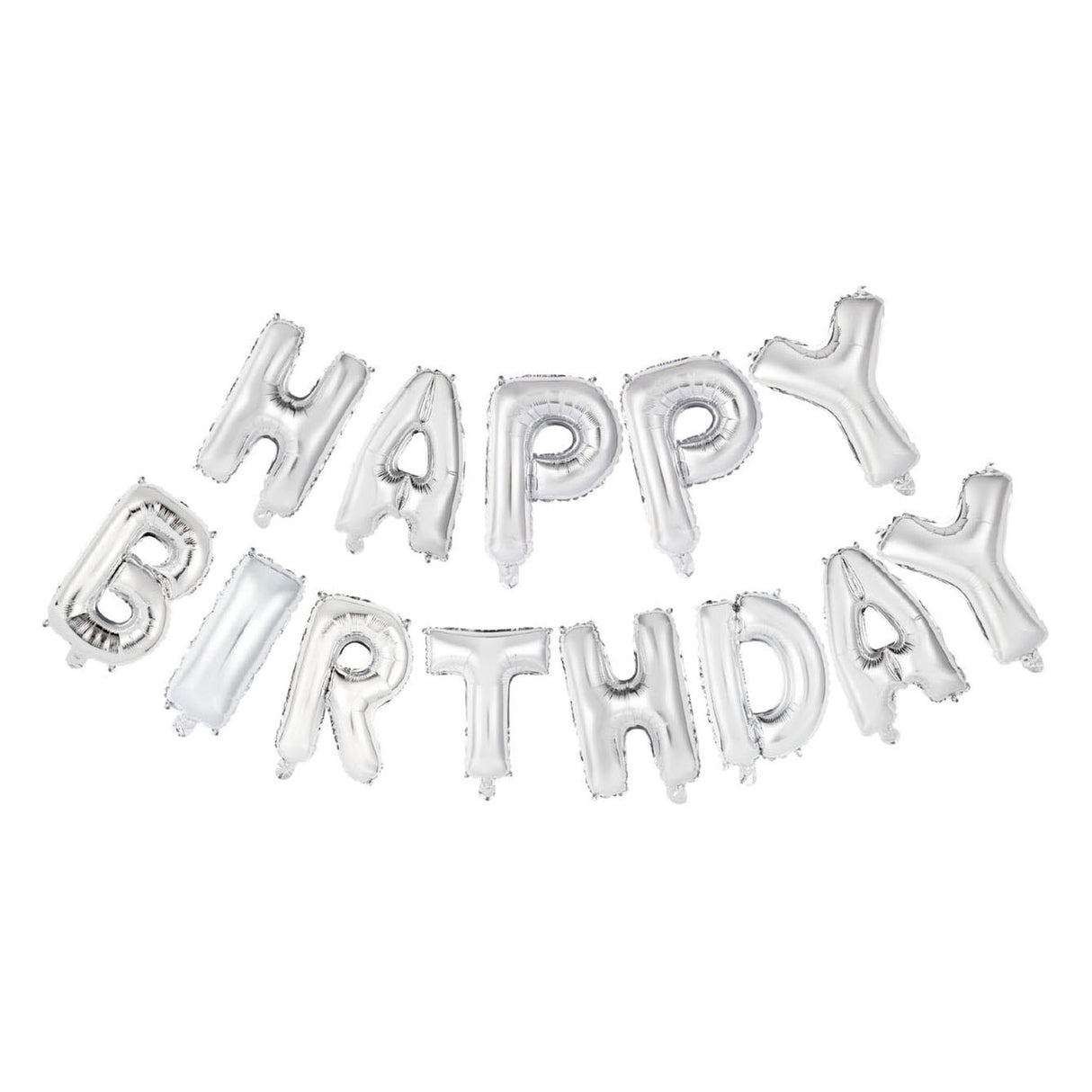 Globos ballon en aluminium texte joyeux anniversaire argent