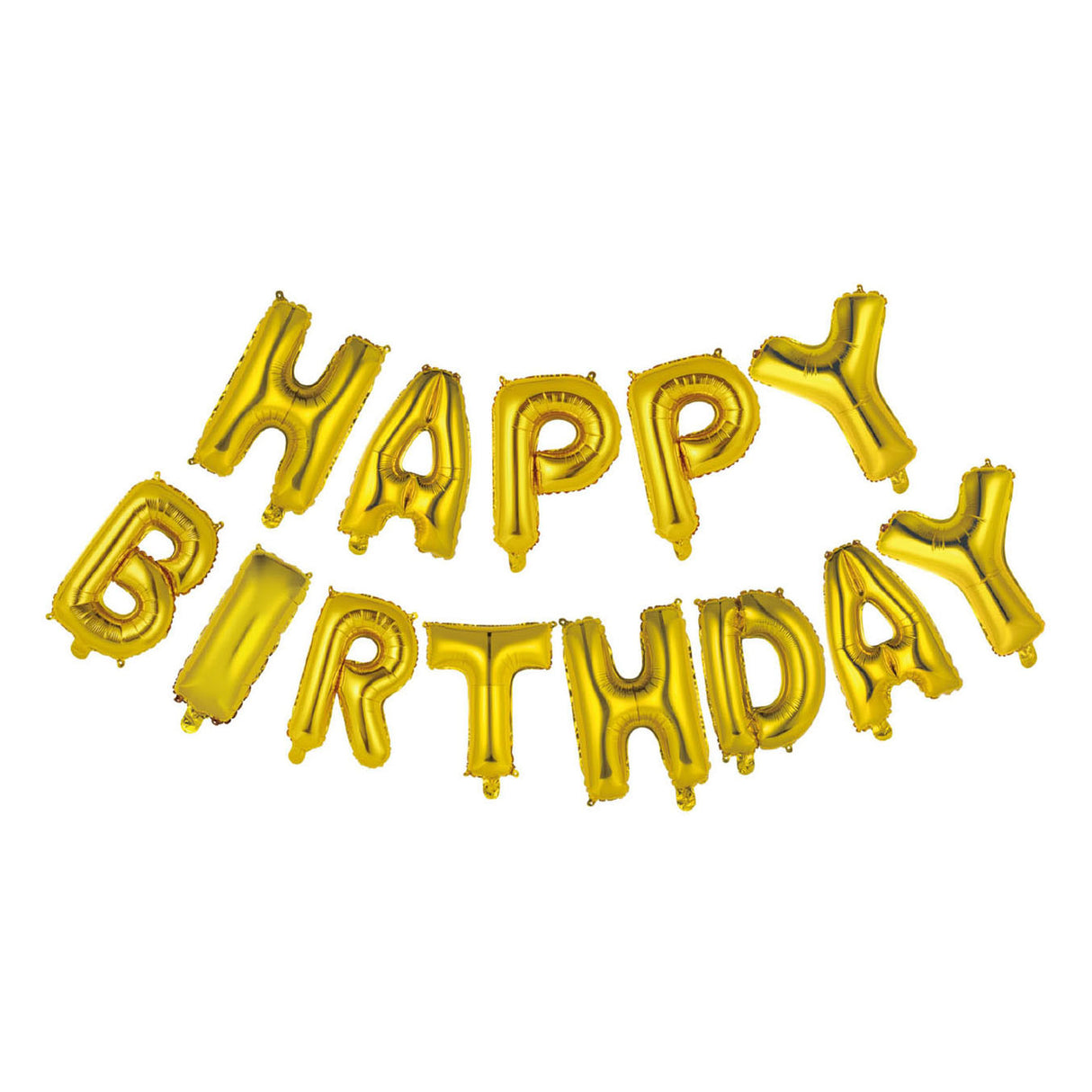 Globos ballon en aluminium texte joyeux anniversaire or