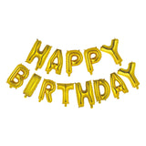 Globos ballon en aluminium texte joyeux anniversaire or
