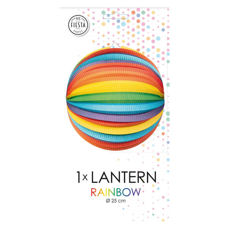 Lanterne en papier Globos ronde arc-en-ciel, 25 cm