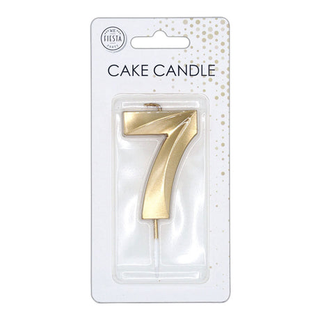 Bougie à gâteau Globos 6cm or métallique no. 7