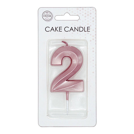Bougie à gâteau Globos 6cmmétallique or rose no. 2