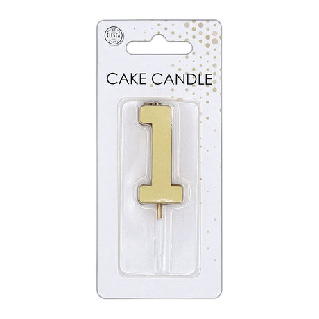 Bougie à gâteau Globos 4,5 cm or métallisé no. 1
